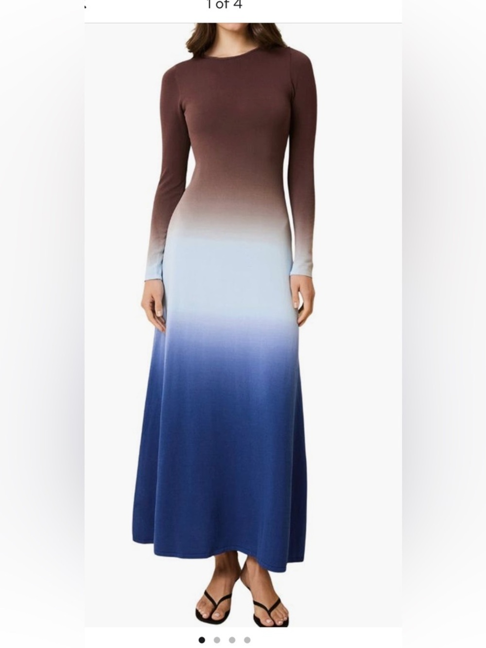 Solid and Striped Dora Ombre Long Sleeve Colorblock Knit Dress- Size Small